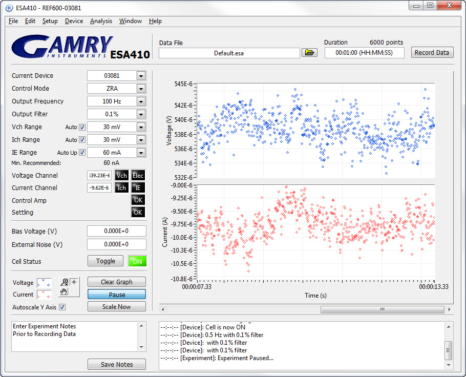 gamry potentiostat software