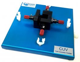  Four-way cuvette holder for standard cuvettes