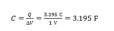 The calculated capacitance depends on the Cyclic Voltammetry scan rate, the voltage region used 