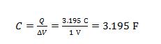 The calculated capacitance depends on the Cyclic Voltammetry scan rate, the voltage region used 