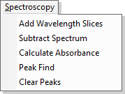 echem analyst spectroscopy menu