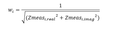 Weighting calculated as follows based on user input