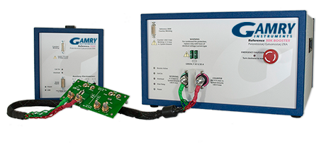Reference™ 3000 (left) with Reference™ 30k Booster (right), with Test and Cal cell (green).