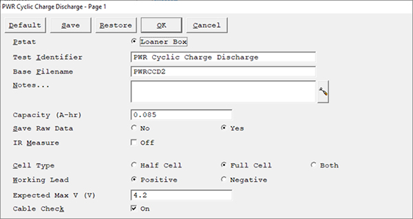 set up parameters for CCD