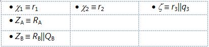 single and repeating impedances are replaced by specific elements: