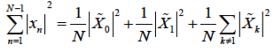 Power in the measured signal can be written, using Parseval’s Theorem