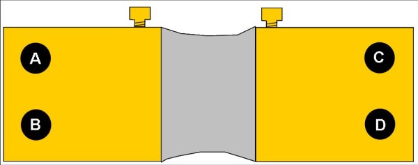 Schematic of [16.67, 25] μΩ shunts