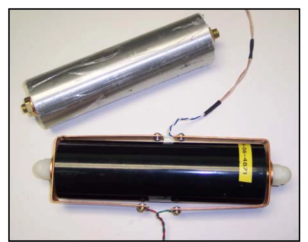 battery in the fixture and the battery surrogate